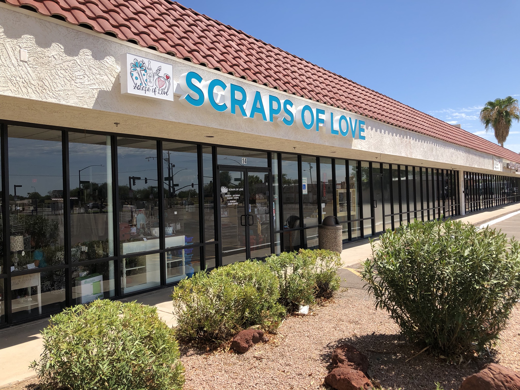 Scraps of Love storefront in Peoria, Arizona