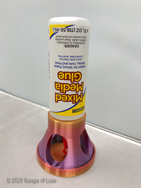 3D Printed Glue Bottle Stand / Holds 2 Glue Bottles for Crafting/glue Stand  