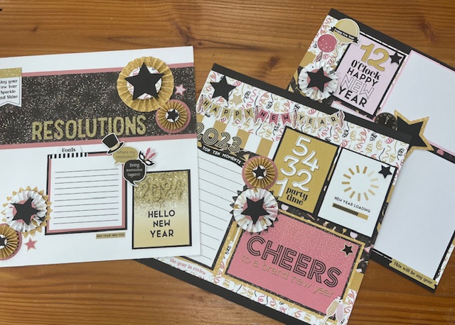 January 17th - Happy New Year 2024 Scrapbook Layouts Class with Natalie  (pre-order by 1/15) 