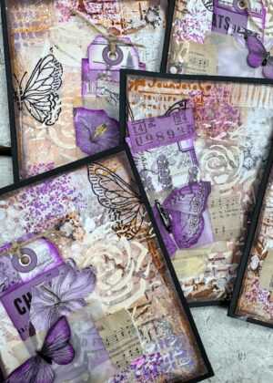 May 24th – Lovely Lavender Mixed Media Cards with Leslie (pre-order by 05/21)