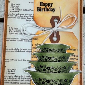 Flea Market Photopolymer Stamp Set | Vintage Book & Floral Bowls | Samantha Labonte Exclusive | Scraps of Love