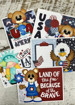 June 22 - Fourth of July Paper Piecing Cards with Leslie (pre-order by 6/19)