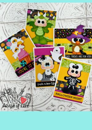 October 23rd – Halloween Sweeties Paper Piecing Cards with Leslie (pre-order by 10/20)