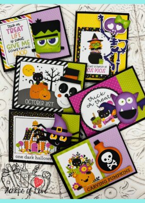 October 22nd – Doodlebug Halloween Paper Piecing Cards with Leslie (pre-order by 10/19)