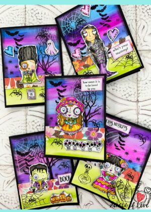 October 25th – Creepy Characters Watercolor Cards with Leslie (pre-order by 10/22)