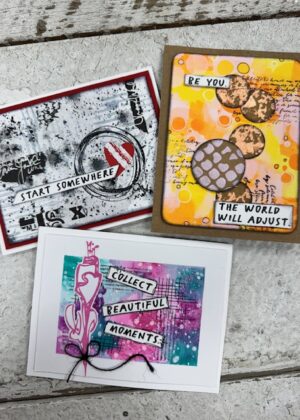 January 25th AM – CREATE your Own Mixed Media CARDS  (pre-order by 01/23)