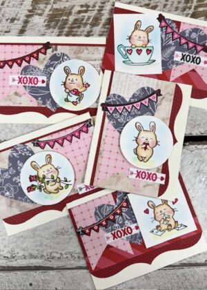 February 11th – Valentine Bunnies Watercolor Cards (pre-order by 02/08)