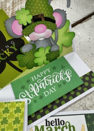 March 5th – St. Patrick’s Day paper piecing cards (pre-order by 03/03)