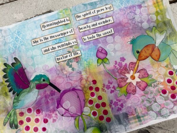 May 25th - Hummingbird Mixed Media Art Journal