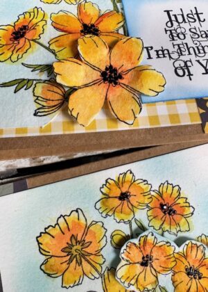 June 28th – Blooms & Brushstrokes Watercolor Cards with Leslie (pre-order by 06/26)