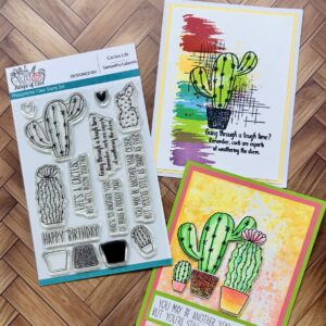 Cactus Life Photopolymer Stamp Set | Whimsical Cacti & Desert Sentiments | Samantha Labonte Exclusive | Scraps of Love