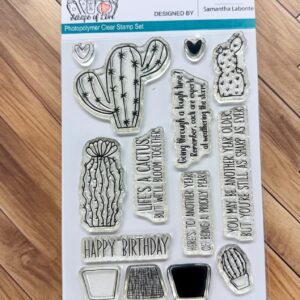 Cactus Life Photopolymer Stamp Set | Whimsical Cacti & Desert Sentiments | Samantha Labonte Exclusive | Scraps of Love