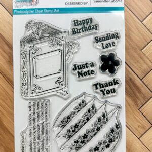 Flea Market Photopolymer Stamp Set | Vintage Book & Floral Bowls | Samantha Labonte Exclusive | Scraps of Love