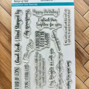 Cardmaker Essentials Sentiment Stamp Set | Photopolymer Clear Stamps by Samantha Labonte | Scraps of Love