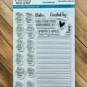 Album Essentials Photopolymer Stamp Set | Photo Placeholders, Journaling Lines & Labels | Samantha Labonte | Scraps of Love