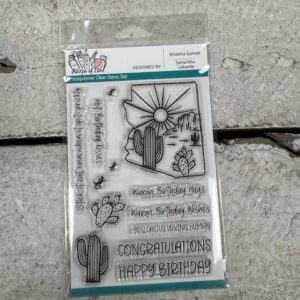 Arizona Sunset Stamp Set | Desert & Cactus Clear Stamps