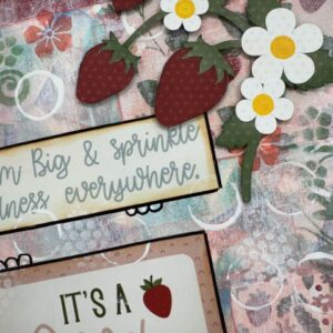 Strawberry Mixed Media Art Journal Class in Peoria AZ | Scraps of Love June 28th