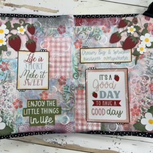 Strawberry Mixed Media Art Journal Class in Peoria AZ | Scraps of Love June 28th