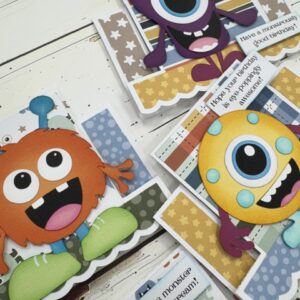Birthday Monsters Paper Piecing Card Class | Scraps of Love Peoria AZ – June 24th