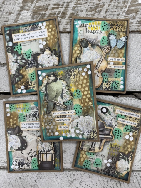 Timeless Harmony Mixed Media Cards | Music-Inspired Card Making Workshop July 18th - Image 2