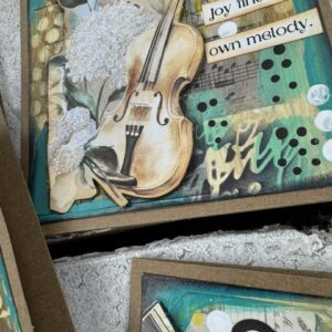 Timeless Harmony Mixed Media Cards | Music-Inspired Card Making Workshop July 18th