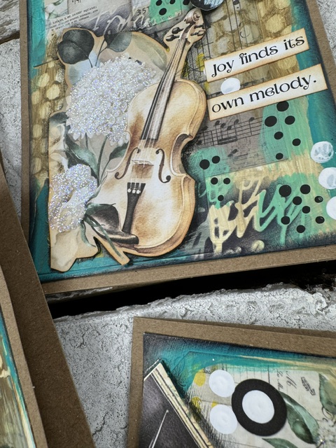 Timeless Harmony Mixed Media Cards | Music-Inspired Card Making Workshop July 18th - Image 3
