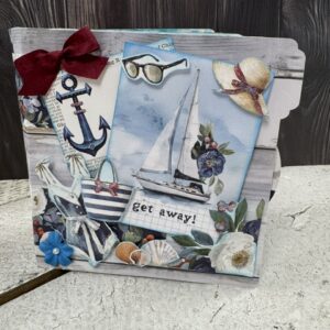 Sand and Sea Travel Folio Workshop | Mixed Media Mini Album Class July 24th