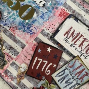 America 250 Mixed Media Art Journal Class | Patriotic Creative Journaling Workshop July 19th