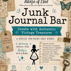Junk Journal Bar – Create with Authentic Vintage Treasures August 7th