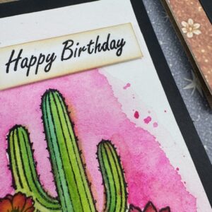 Vibrant Cactus Watercolor Cards | Watercolor Card Making Class at Scraps of Love August 28th