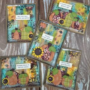 Pumpkin Patch Mixed Media Cards with Leslie | Scraps of Love | October 30th