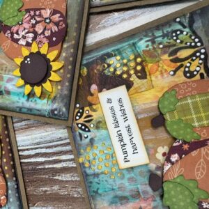 Pumpkin Patch Mixed Media Cards with Leslie | Scraps of Love | October 30th