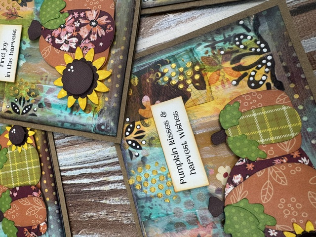 Pumpkin Patch Mixed Media Cards with Leslie | Scraps of Love | October 30th - Image 3