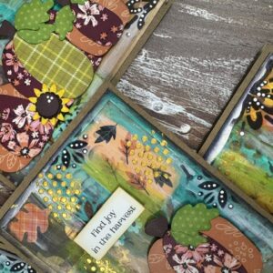 Pumpkin Patch Mixed Media Cards with Leslie | Scraps of Love | October 30th