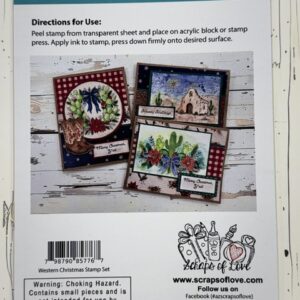 Western Christmas Clear Stamps | 6×8 Stamp Set