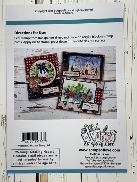Western Christmas Clear Stamps | 6x8 Stamp Set - Image 2
