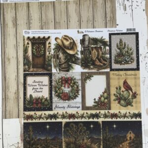 Western Christmas Scrapbook Paper | A Western Christmas 12×12 Paper Collection