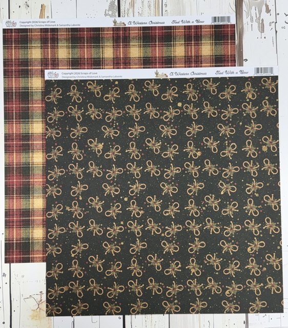 Western Christmas Scrapbook Paper | A Western Christmas 12x12 Paper Collection - Image 4