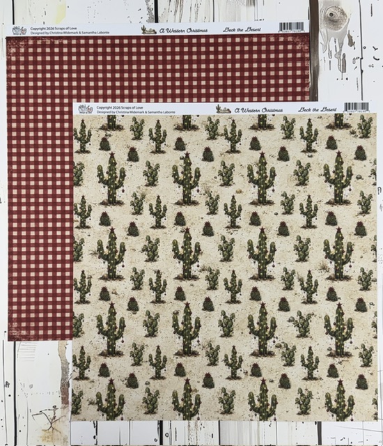 Western Christmas Scrapbook Paper | A Western Christmas 12x12 Paper Collection - Image 3