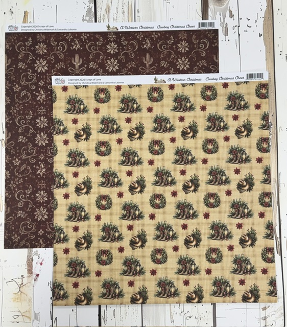 Western Christmas Scrapbook Paper | A Western Christmas 12x12 Paper Collection - Image 5