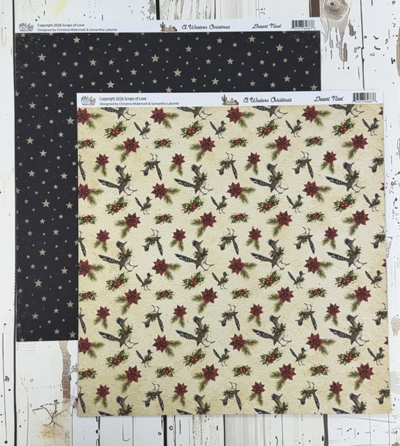Western Christmas Scrapbook Paper | A Western Christmas 12x12 Paper Collection - Image 7