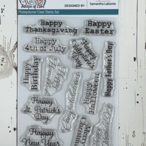 Sentiments Through the Year Clear Stamp Set | Scraps of Love