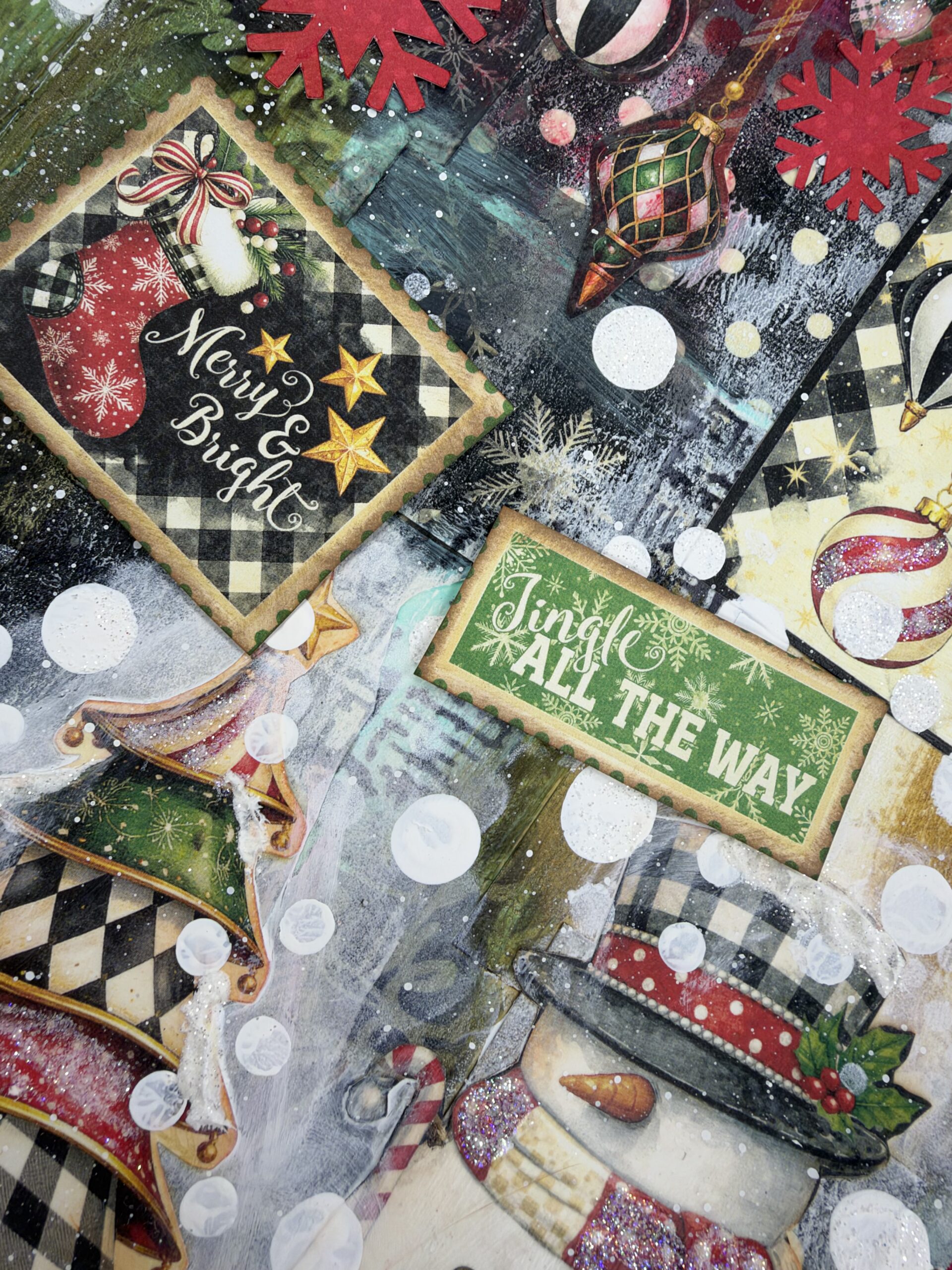 Very Merry Christmas Mixed Media Art Journal Class | Scraps of Love - Image 3