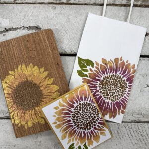 Golden Sunflower Stenciled Gifts Class | Scraps of Love