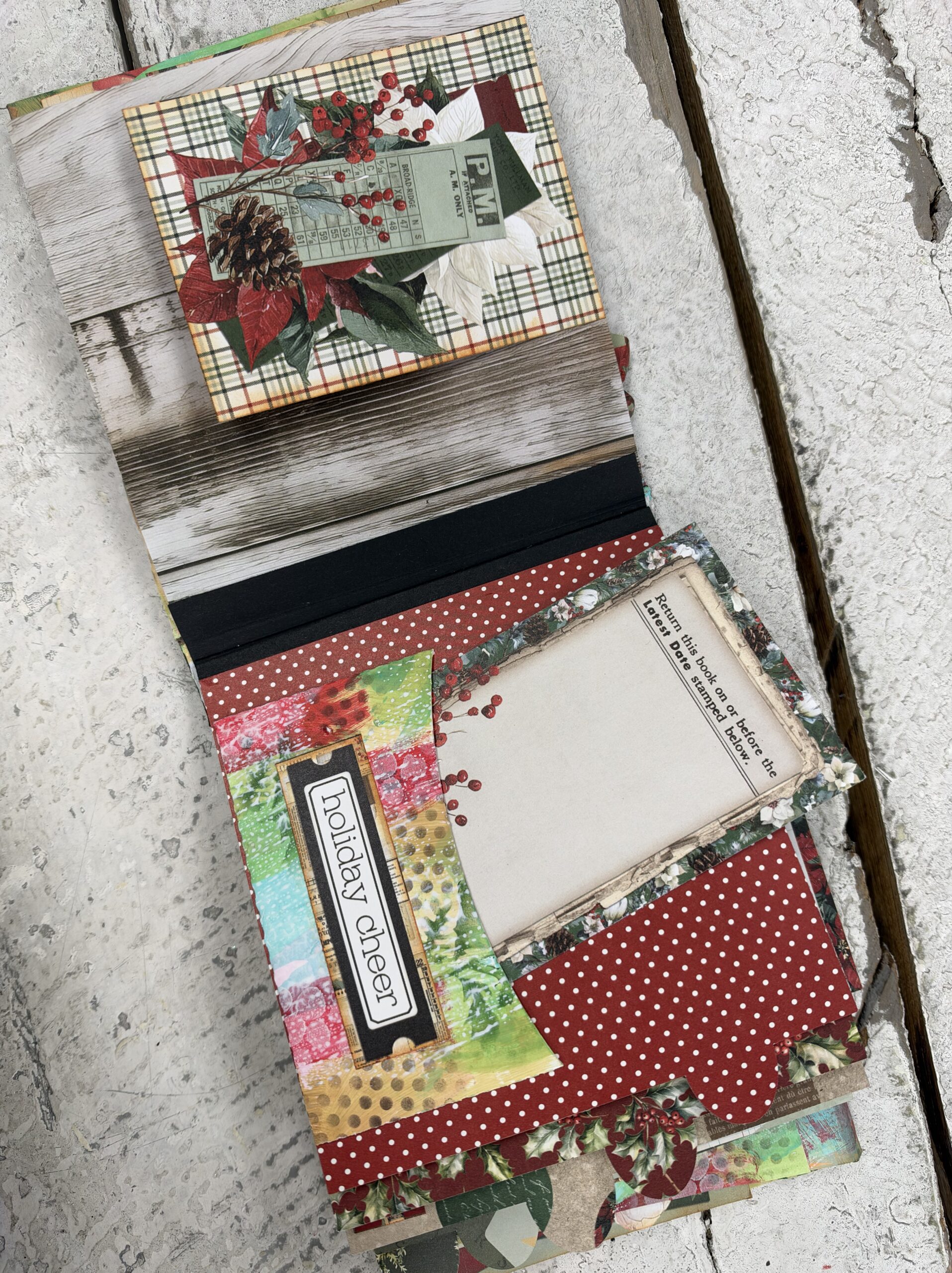 Vintage Christmas Mixed Media Mini Album Class | Scraps of Love - Image 3