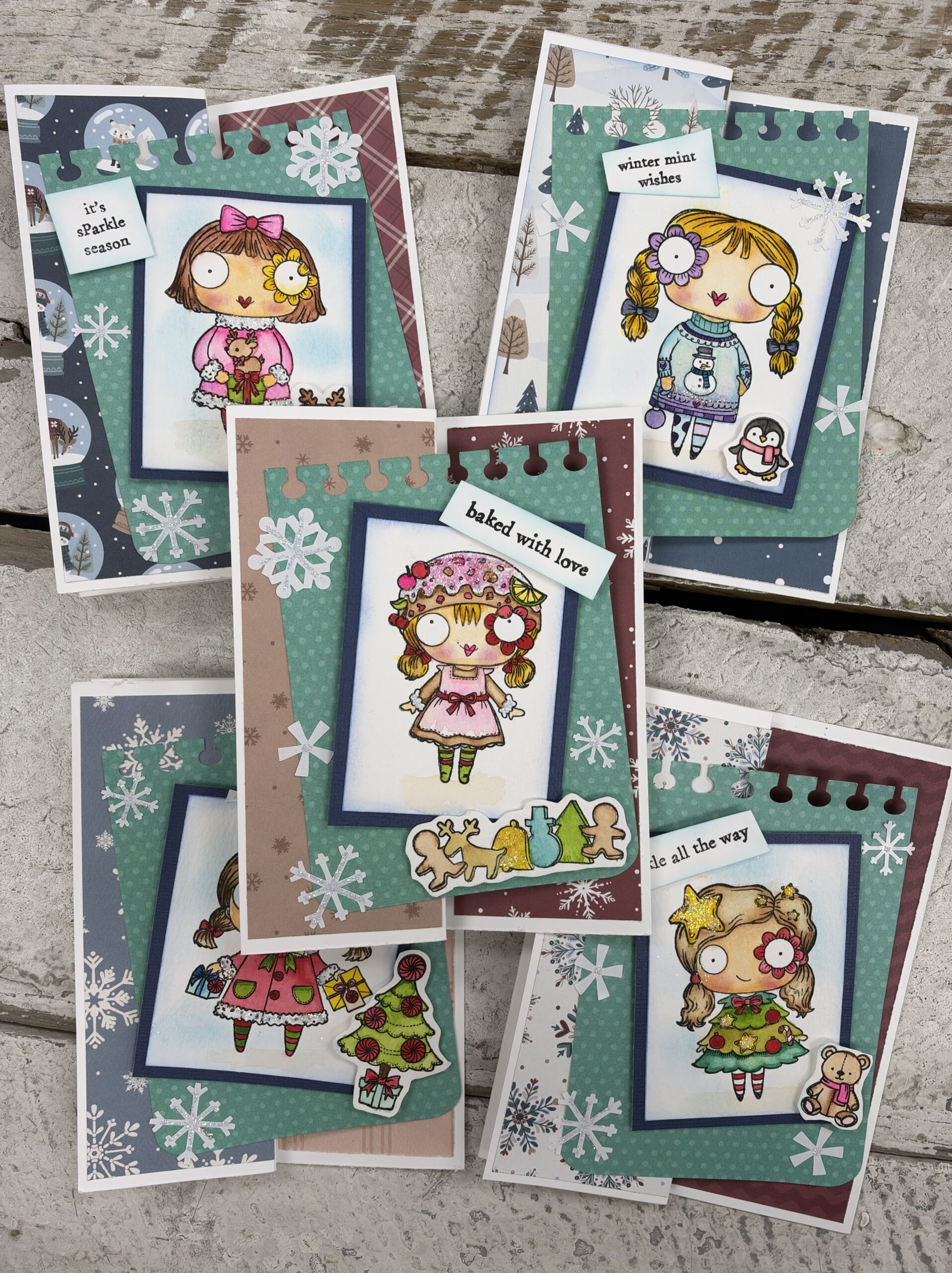 Santa’s Little Helpers Watercolor Christmas Cards | Scraps of Love