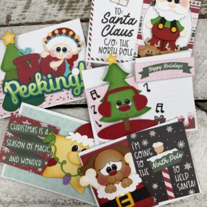 North Pole Christmas Paper Piecing Cards | Scraps of Love