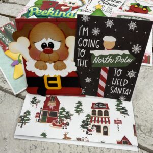 North Pole Christmas Paper Piecing Cards | Scraps of Love