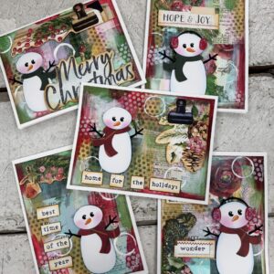 Frost & Flourish Christmas Mixed Media Cards | Scraps of Love