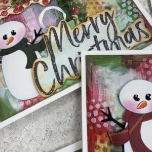 Frost & Flourish Christmas Mixed Media Cards | Scraps of Love